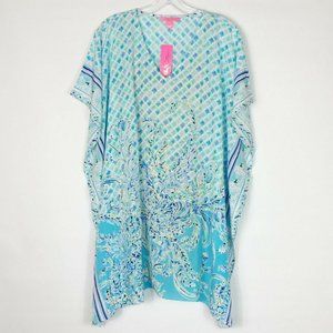 Lilly Pulitzer Floral Lindamarie Kaftan XXS XS